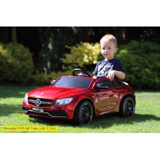 Mercedes C63S AMG s 2,4G, jednomiestny, vínová metalíza
