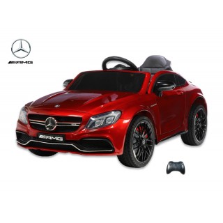 Mercedes C63S AMG s 2,4G, jednomiestny, vínová metalíza