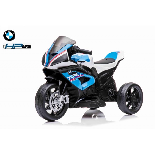 Elektrická motorka Trike BMW HP4 Race, 2 motory, 12V, modrá