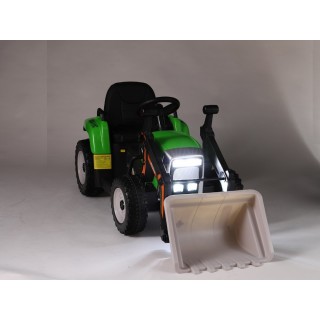 Elektrický traktor s funkčnou nakladaciou lyžicou