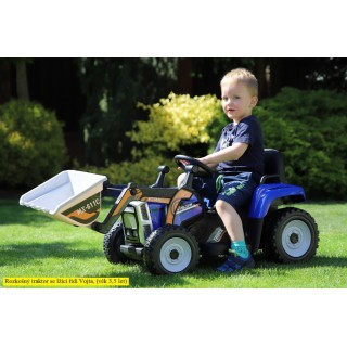 Elektrický traktor s funkčnou nakladaciou lyžicou