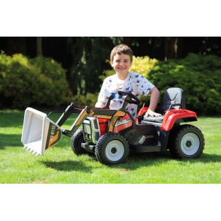 Elektrický traktor s funkčnou nakladaciou lyžicou