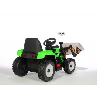 Elektrický traktor s funkčnou nakladaciou lyžicou