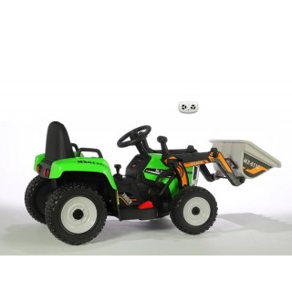 Elektrický traktor s funkčnou nakladaciou lyžicou