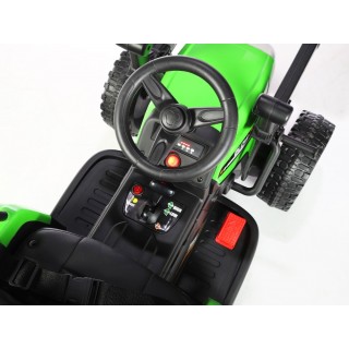 Elektrický traktor s funkčnou nakladaciou lyžicou