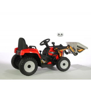 Elektrický traktor s funkčnou nakladaciou lyžicou