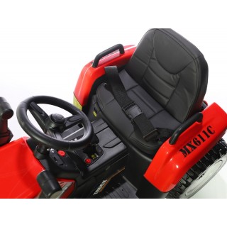 Elektrický traktor s funkčnou nakladaciou lyžicou