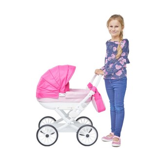 Detský kočík na hranie Jasmine Kids Elegance ružový