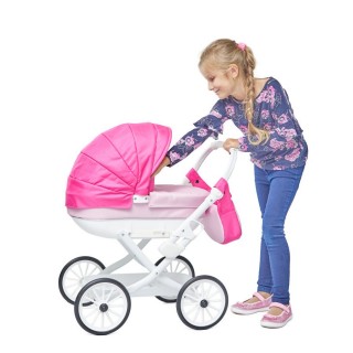 Detský kočík na hranie Jasmine Kids Elegance ružový