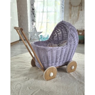 Prútený kočík pre bábiky Wicky