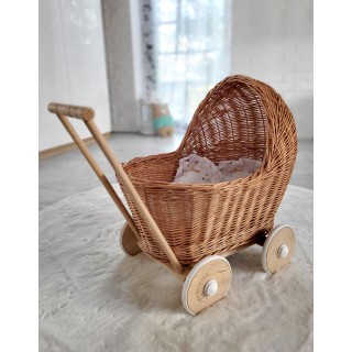 Prútený kočík pre bábiky Wicky