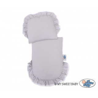 Prútený kočík pre bábiky ružový