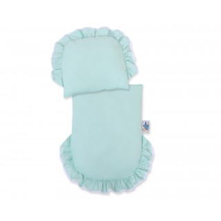 Prútený kočík pre bábiky ružový