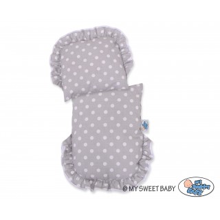 Prútený kočík pre bábiky ružový