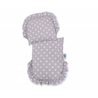 Prútený kočík pre bábiky ružový