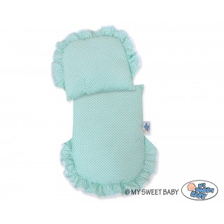 Prútený kočík pre bábiky ružový