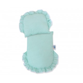 Prútený kočík pre bábiky ružový