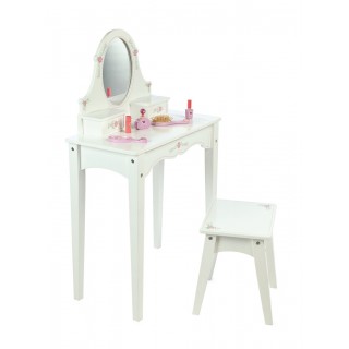 Drevený kozmetický stolček Tidlo biely
